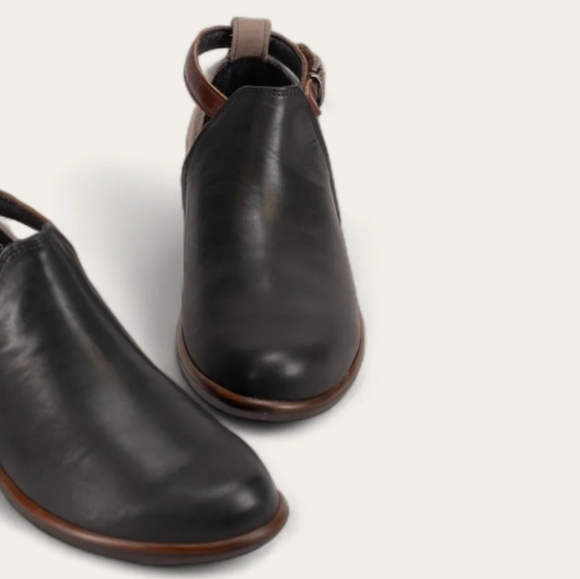 [ Naot Aura Kamsin Black Raven & Taupe Two Tone Leather Ankle Booties ] 39 | 8 - Picture 6 of 15